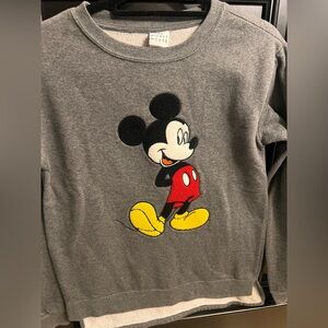 Disney Gray Sweatshirt with Mickey Mouse Design